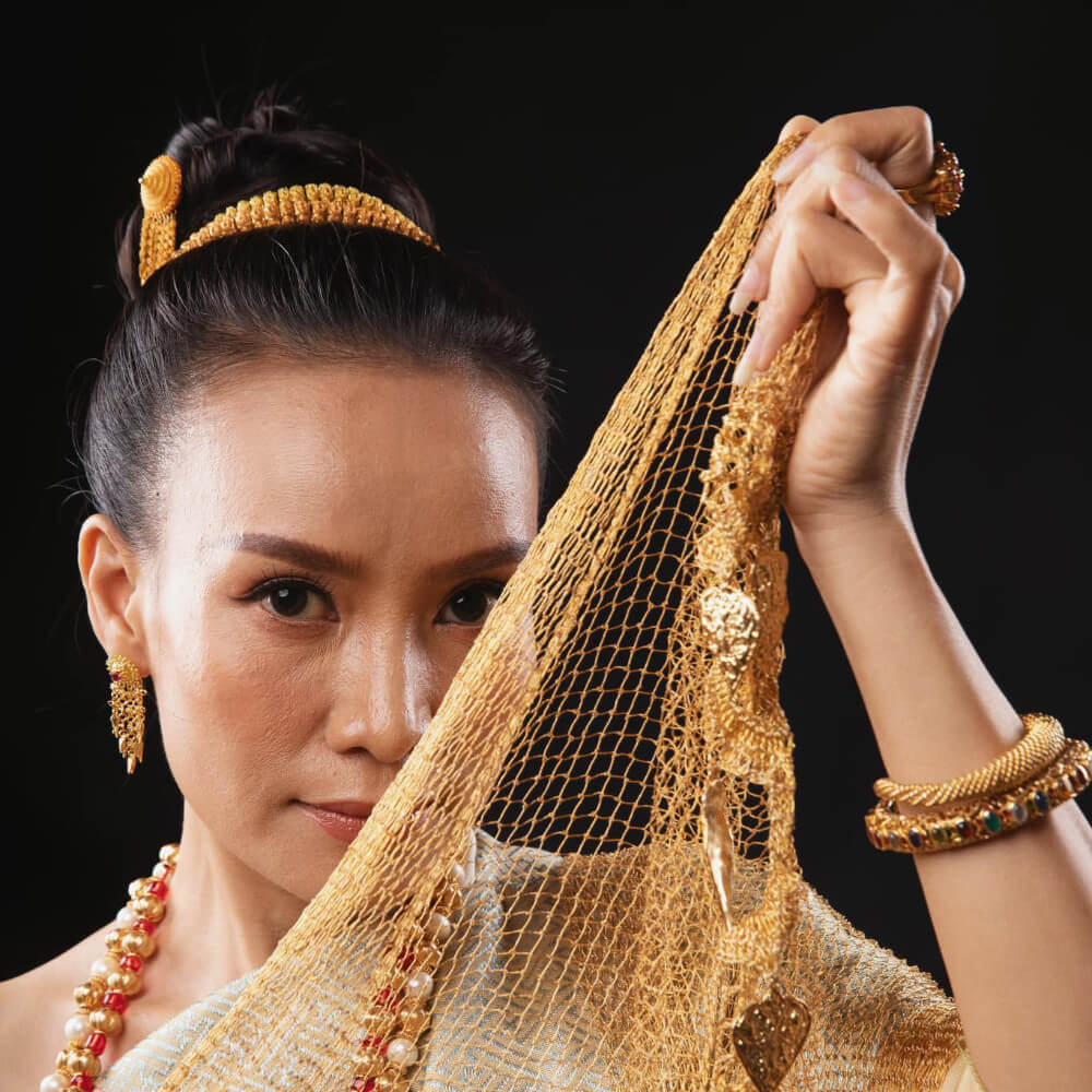 Golden Net Shawl