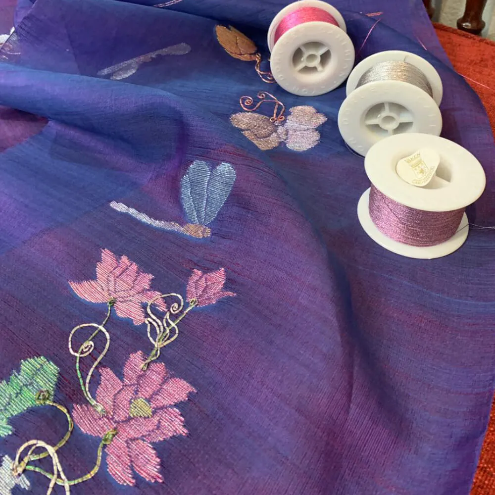 Chitphavan's textiles on model